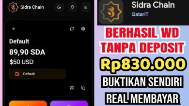 Cara Mudah Dapat Uang Rp830.000 dari Aplikasi SIDRA CHAIN