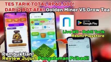 Duel Bot Telegram AFK Golden Miner VS Grow Tea! Tes Tarik Rp60.000?