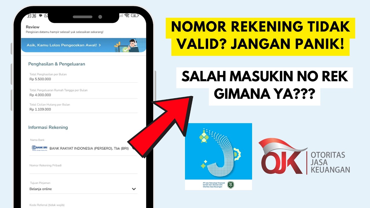 Salah Nomor Rekening Pencairan di Aplikasi JULO Pinjaman Online? Batal Tanpa Masalah!